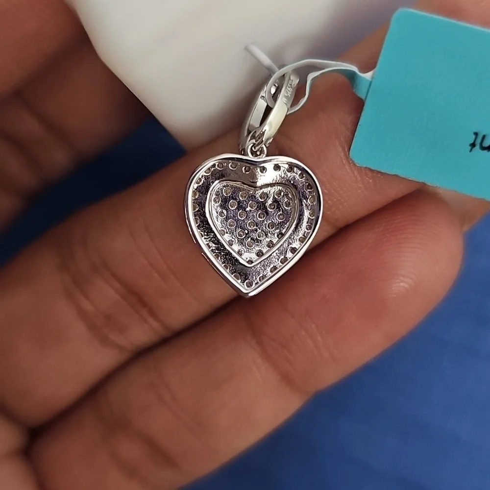 NWT Moissanite Heart Pendant